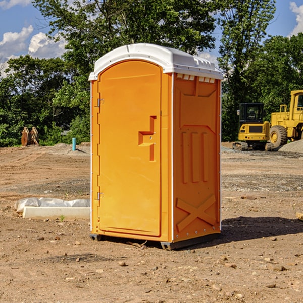 how often are the portable restrooms cleaned and serviced during a rental period in Skaneateles Falls